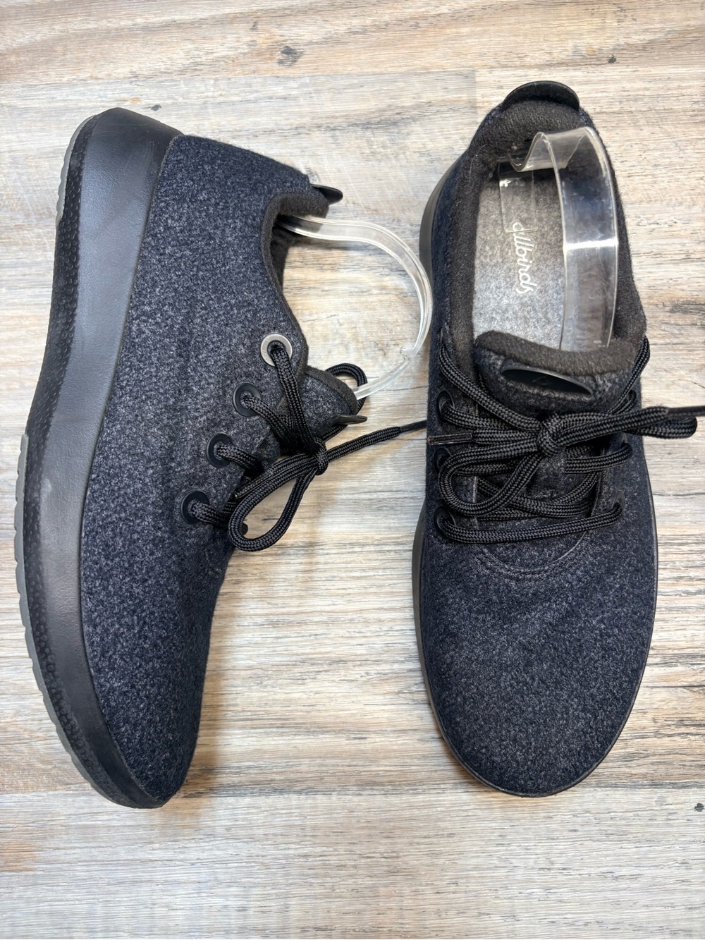 Men's Allbird Wool Runner Knit Lace-Up Sneaker - Natural Black